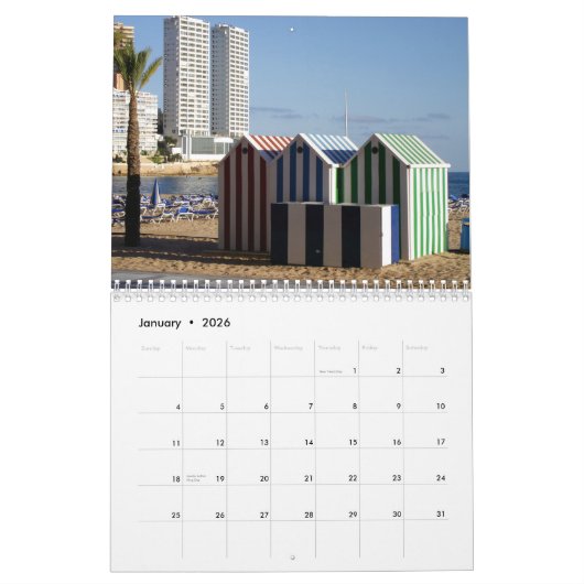 Kalender von Benidorm (Jan 2026)