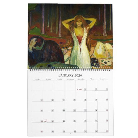 Kalender von Edvard Munch. (Jan 2026)