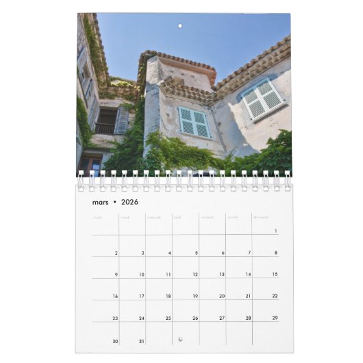 Kalender von Eze an der Côte d'Azur (Mär 2026)