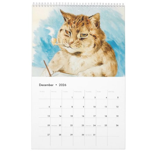 Kalender von Louis Wain (Dez 2026)