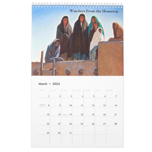 Kalender von Maynard Dixon (Mär 2026)