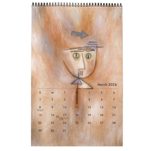 Kalender von Paul Klee (Mär 2026)
