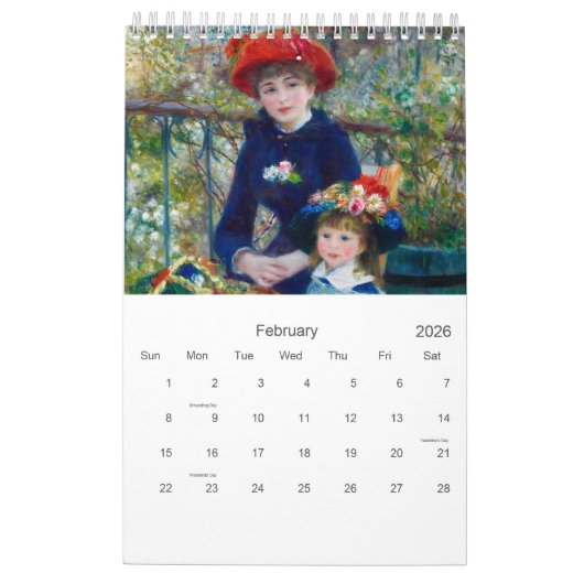 Kalender von Pierre-Auguste Renoir. (Feb 2026)