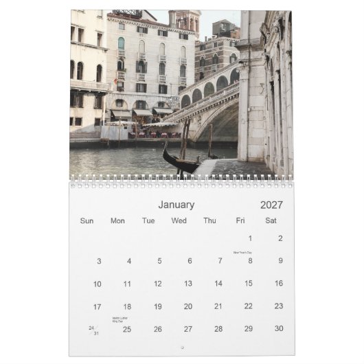 Kalender von Venedig, 2011 (Jan 2027)