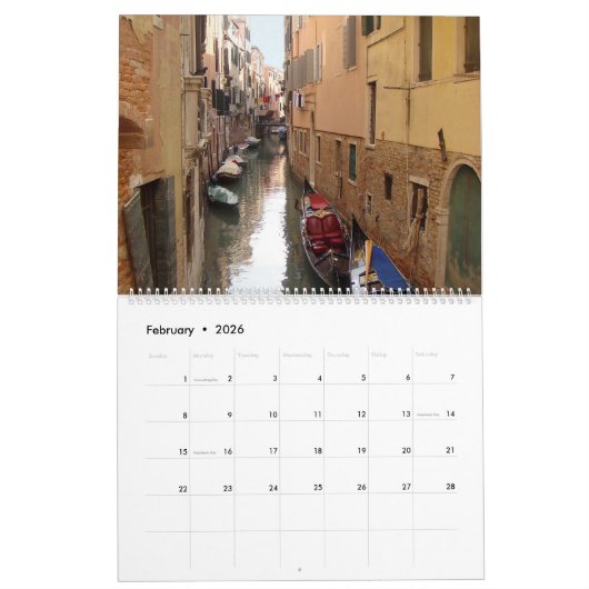 Kalender von Venedig 2025 (Feb 2026)