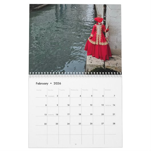 Kalender von Venedig 2026 (Feb 2026)