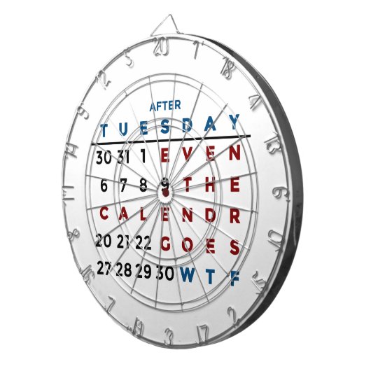 Kalender was das WTF Dartscheibe (Vorderseite rechts)