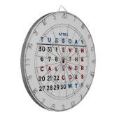 Kalender was das WTF Dartscheibe (Vorderseite Links)