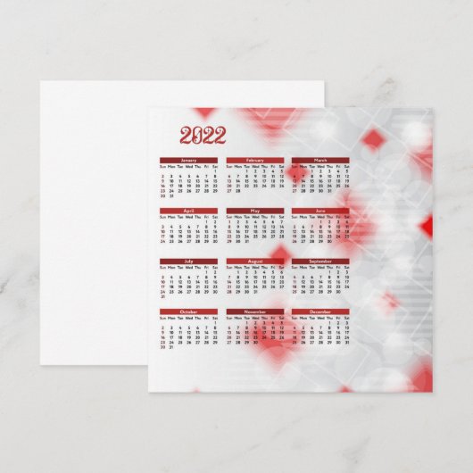 Kalender Weihnachtskarte (Vorne/Hinten)