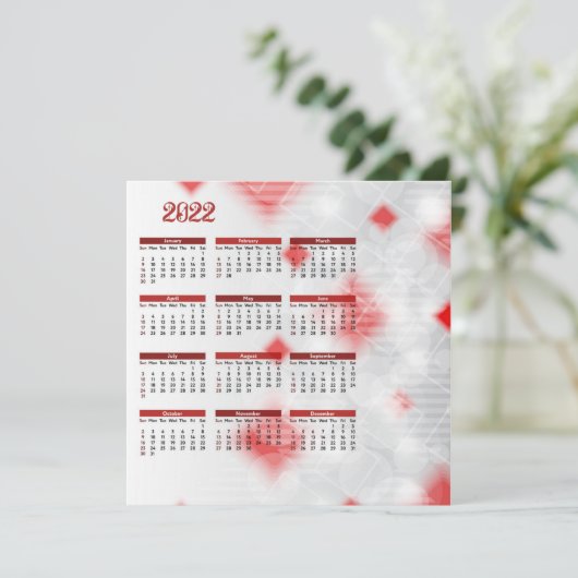 Kalender Weihnachtskarte (Stehend Vorderseite)