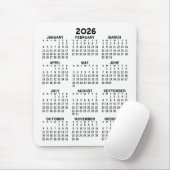 Kalender - weißer Hintergrund - Vertikal Mousepad (Mit Mouse)