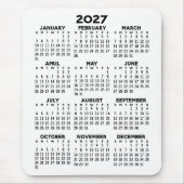 Kalender - weißer Hintergrund - Vertikal Mousepad (Vorne)