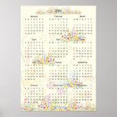 Kalender-Wildblumen 2024 Poster (Vorne)