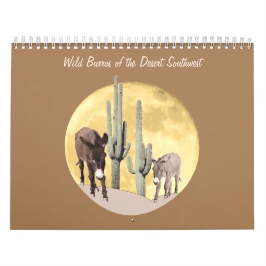 Kalender, Wilde Burros der Wüste Südwesten Kalender (Titelbild)