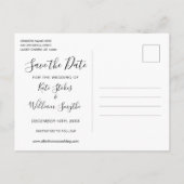 Kalender Winterschneeflocken Save the Date Postkar Postkarte (Rückseite)