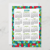 Kalender wünschen Frieden Freude Weihnachten (Rückseite)