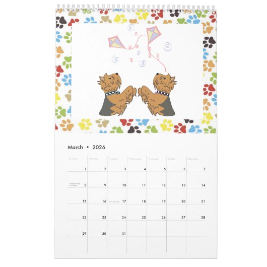 Kalender Yorkshires Terrier (Mär 2026)