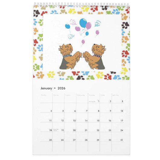 Kalender Yorkshires Terrier (Jan 2026)