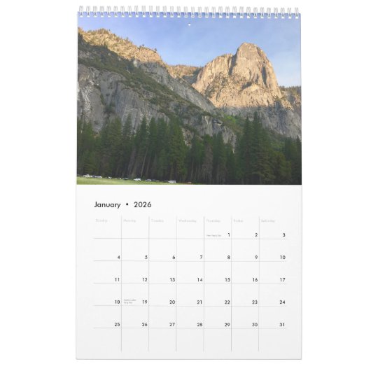 Kalender Yosemite Park (Jan 2026)