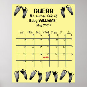 Kalender zur Schätzung des voraussichtlichen Gebur Poster