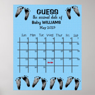 Kalender zur Schätzung des voraussichtlichen Gebur Poster
