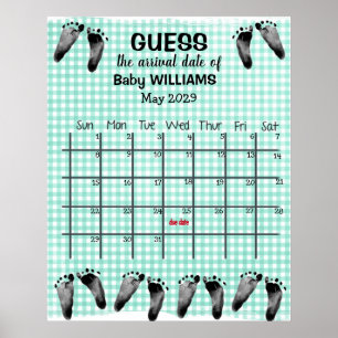 Kalender zur Schätzung des voraussichtlichen Gebur Poster