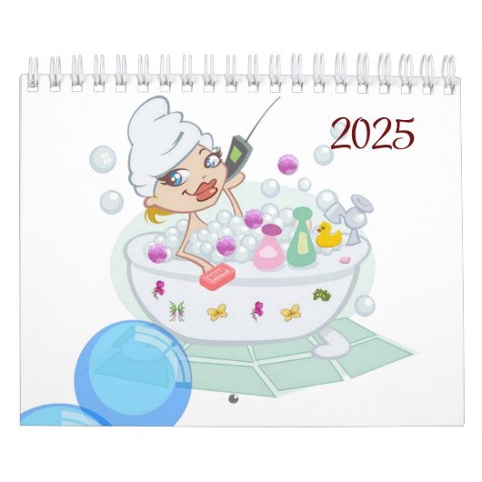 Kalenderblase 2025 Entspannendes Bad Kalender (Titelbild)