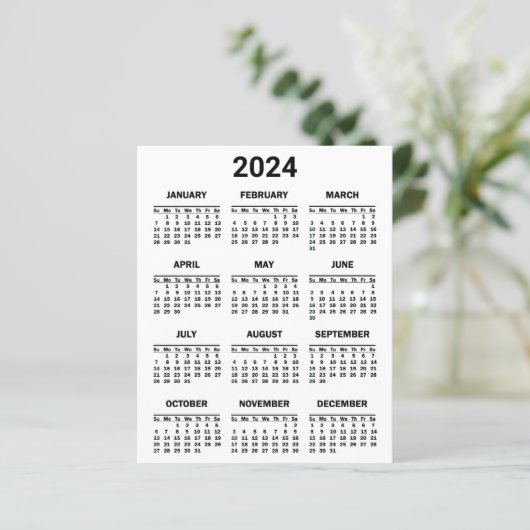 Kalenderblatt 2024 im Überblick (Stehend Vorderseite)