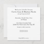 Kalenderfeld Save the Date Einladung (Rückseite)