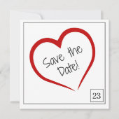 Kalenderfeld Save the Date Einladung (Vorderseite)