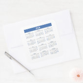 Kalenderjahr 2020 quadratischer aufkleber (Umschlag)