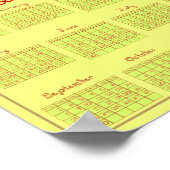 Kalenderjahr 2024 des Drachendruckers Poster (Ecke)