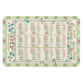 Kalenderjahr 2025 | Viktorianische Jugendstil Magnet (Horizontal)