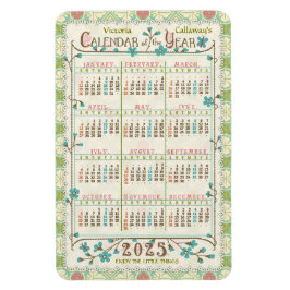 Kalenderjahr 2025 | Viktorianische Jugendstil Magnet