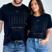 Kalenderjahr Jahrestag Valentinstag Schwarz T-Shirt