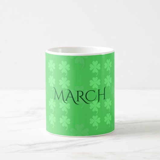 Kalendermonat von Janz März Green Kaffeetasse (Mittel)