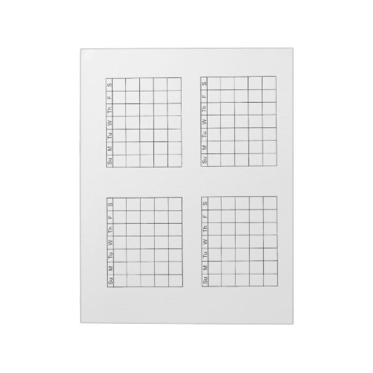 Kalenderpad White Triyear Notizblock (Rotiert)