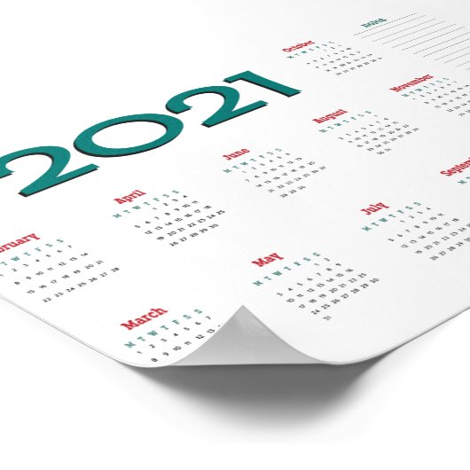 Kalenderposter 2021 poster (Ecke)