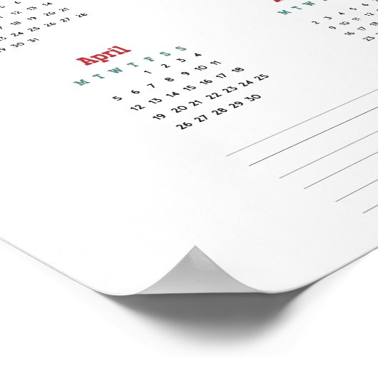 Kalenderposter 2021 poster (Ecke)