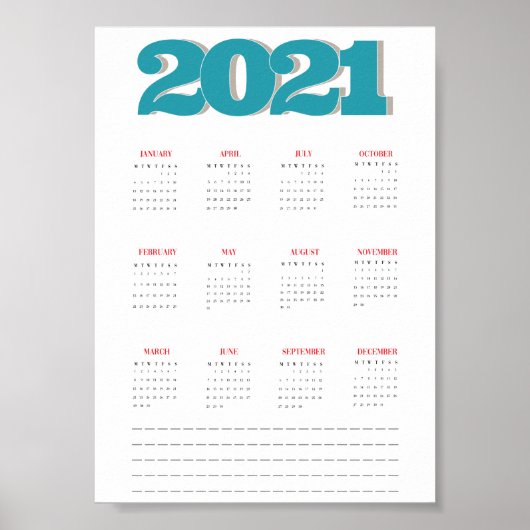Kalenderposter 2021 poster (Vorne)