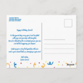 Kalenderseite 1. Juli Geburtstagsfeier Postkarte (Rückseite)