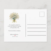 Kalenderstil Hochzeit Speichern Sie das Datum Apri Ankündigungspostkarte (Rückseite)