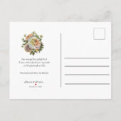 Kalenderstil Hochzeit Speichern Sie das Datum Nove Ankündigungspostkarte (Rückseite)