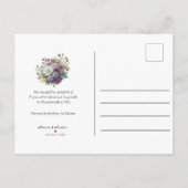 Kalenderstil Hochzeit Speichern Sie das Datum Sept Ankündigungspostkarte (Rückseite)