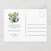 Kalenderstil Hochzeit speichern Sie den März Datum Ankündigungspostkarte (Rückseite)