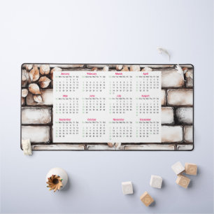 Kalenderübersicht 2025 schreibtischunterlage