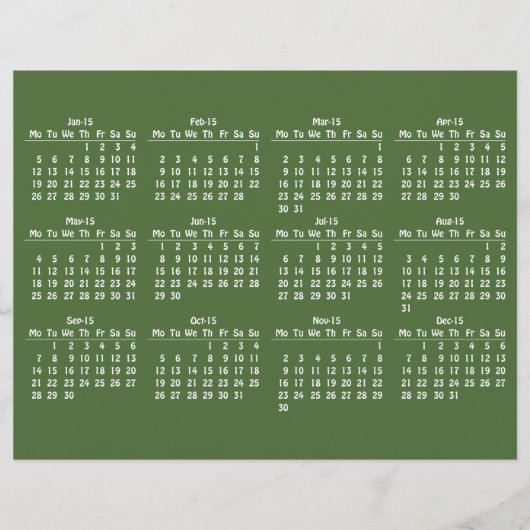 Kalendervorlage 2015 flyer (Vorne)