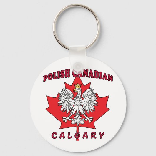 Kalgary Polnisch Kanadischer Leaf Schlüsselanhänger (Vorderseite)