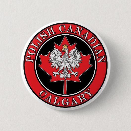 Kalgary Runde Polnisch kanadisches Leaf Button (Vorderseite)