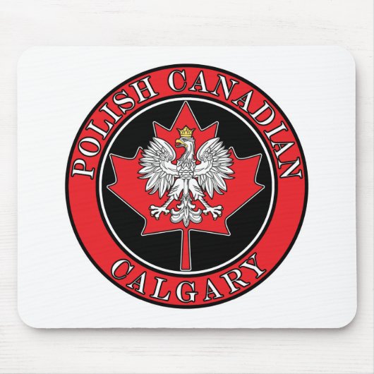Kalgary Runde Polnisch kanadisches Leaf Mousepad (Vorne)